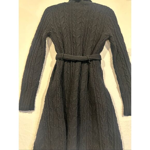 Ralph Lauren Black Label Cable Knit Cashmere Wool Black Shaw/ Cardigan, size XS - Picture 9 of 9
